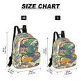 thumbnail image 2 of FORMRS Mini Backpack Purse for Women Travel Daypack Casual Shoulder Bag, Beige Floral Wave, 2 of 7