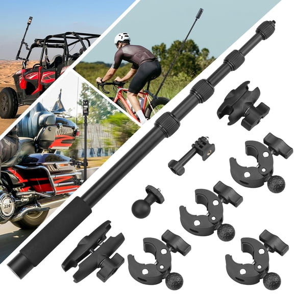 Kit de soporte para motocicleta BRDRC con palo selfie de 150 cm