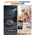 thumbnail image 3 of Liwan Wireless Indoor Security Camera, Battery Powered 2K 360° PTZ WiFi Camera for Baby & Pet, 7800mAh, Wire-Free Home Surveillance, 3 of 9