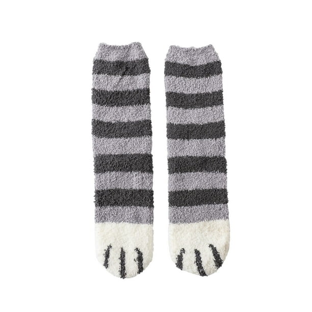 Fesfesfes Clearance Women's Socks Girls Cute Coloer Cat Paw Print