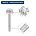 thumbnail image 4 of Uxcell M5x30mm Phillips Hex Head Flange Bolts, 25 Pack 304 Stainless Steel Screws, 4 of 5