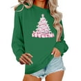 thumbnail image 2 of Wowcloth Women's Christmas Print Crewneck Sweatshirt - Casual Loose Fit Holiday Casual Wear for Festive Everyday Outfits, 2 of 6
