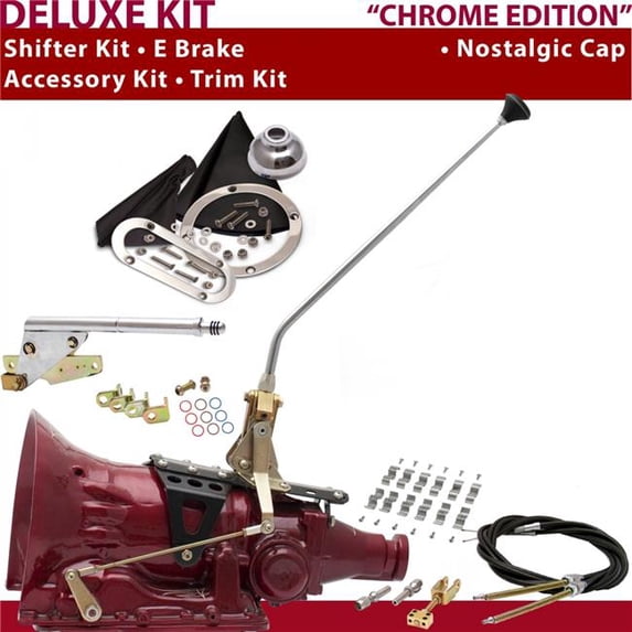 American Shifter 700R4 Shifter Kit 16 in. E Brake Cable Clamp Trim Kit for CF787