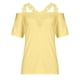 thumbnail image 4 of Tops Para Mujer Elegante Blusa Casual Camisas Fuera Del Hombro Moda Con Cuello en V Encaje Patchwork Sólido Caims Top Odeerbi  ODB166847, 4 of 8