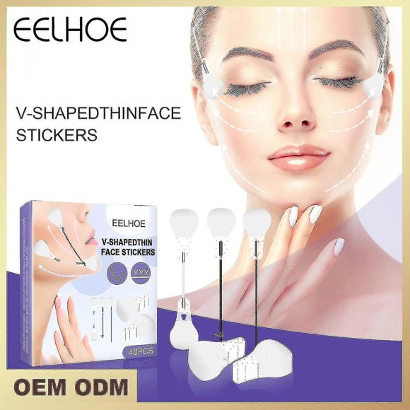 2023 New Invisible Face Lift Sticker V-shape Breathable Waterproof Double Chin Patch Neck Eye Lifting Tapes Wrinkle Saggy Tighten Chang Zhao