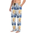 thumbnail image 5 of Watercolor White Lotus Figure Mens Pajama Pant Sleep and Lounge Bottons with Pockets, 5 of 7