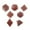 Red, variant on Milaget 7 PCS Antique Acrylic Polyhedral Dice DND RPG Role Playing Game Toys White
