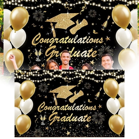 Graduation Party Decorations 180×110 Cm Graduation Couplets Door Curtain Graduation Season Banner Photo Background Cloth