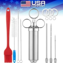 Heavy Duty Stainless Steel Marinade Injector Syringe for Meat, Flavor Injection Kit for BBQ by KapStrom