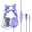 Purple, variant on LEHOZIHEQ Lightweight Gaming Headset with Cat Ears, Wired Over Ear Headphones with Mic, Stereo Surround Sound, Self-Adjusting Headband