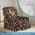 thumbnail image 3 of FOR U DESIGNS Rooster Chicken Flower Pattern Recliner Chair Covers with Arms, Washable Lazy Boy Recliner Covers Polyester Chair Covers for Living Room Home Decor Accessories, 3 of 8