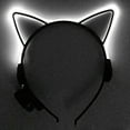 thumbnail image 4 of Eoperou LED Light Cat Ear Hair Hoop Plastic Headband with Anti-Slip Design Men Women Bar Nightclub Hairband Hair Accessory, 4 of 8