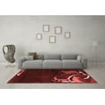 thumbnail image 3 of Ahgly Company Indoor Square Abstract Red Modern Area Rugs, 6' Square, 3 of 4