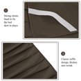 thumbnail image 4 of PiccoCasa Brushed Microfiber Bed Skirt, Elastic Dust Ruffle, Full Dark Brown, 4 of 9