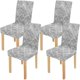 thumbnail image 1 of Funda Protectora para silla ABPHQTO Elástica Geometría Vintage gris Juego de 4, 1 of 4