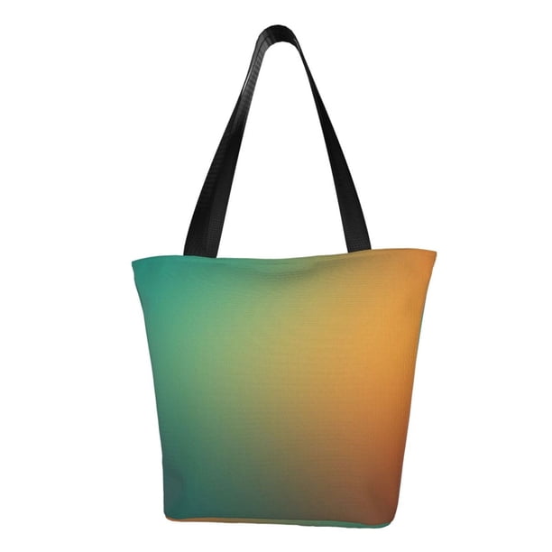 Disketp Orange To Teal Gradient Bolsa de Hombro Casual para Mujer, Bolso Cruzado para Compras, Viajes y Uso Diario