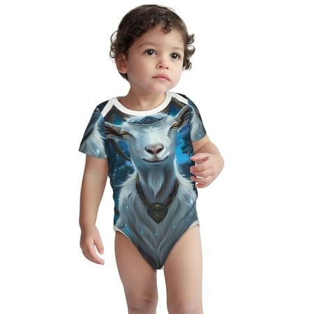 

Kdxio Forest Meditating Goat Pattern Unisex Baby Cotton Short Sleeve Bodysuits-6 Months