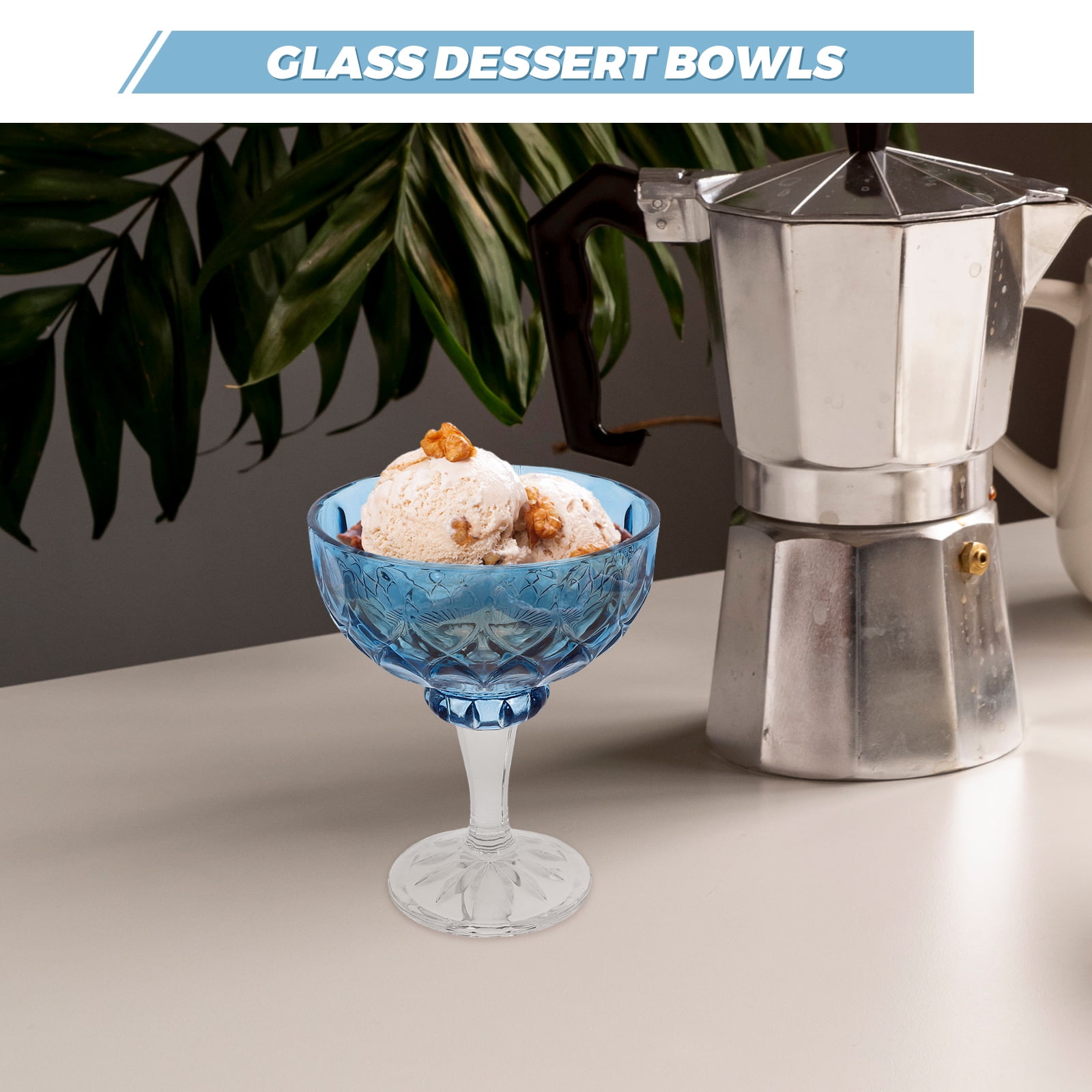 FOLOYORI embossed bowl Dessert Bowl Glass Serving Salads for Restaurant Owners in Restaurants 1Set