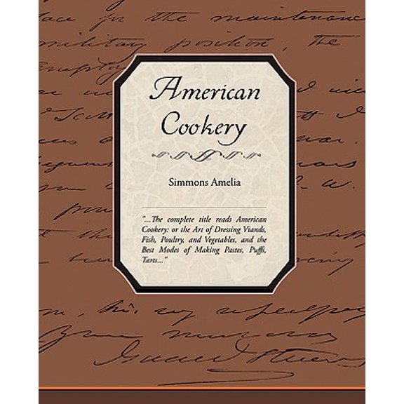 American Cookery (Paperback)