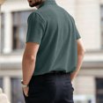 thumbnail image 6 of Yifymode Polo Shirts for Men Collared Short Sleeve Texture Polo Shirt, Lightweight Quick Dry Casual Shirts, Breathable Golf Tops, 6 of 7