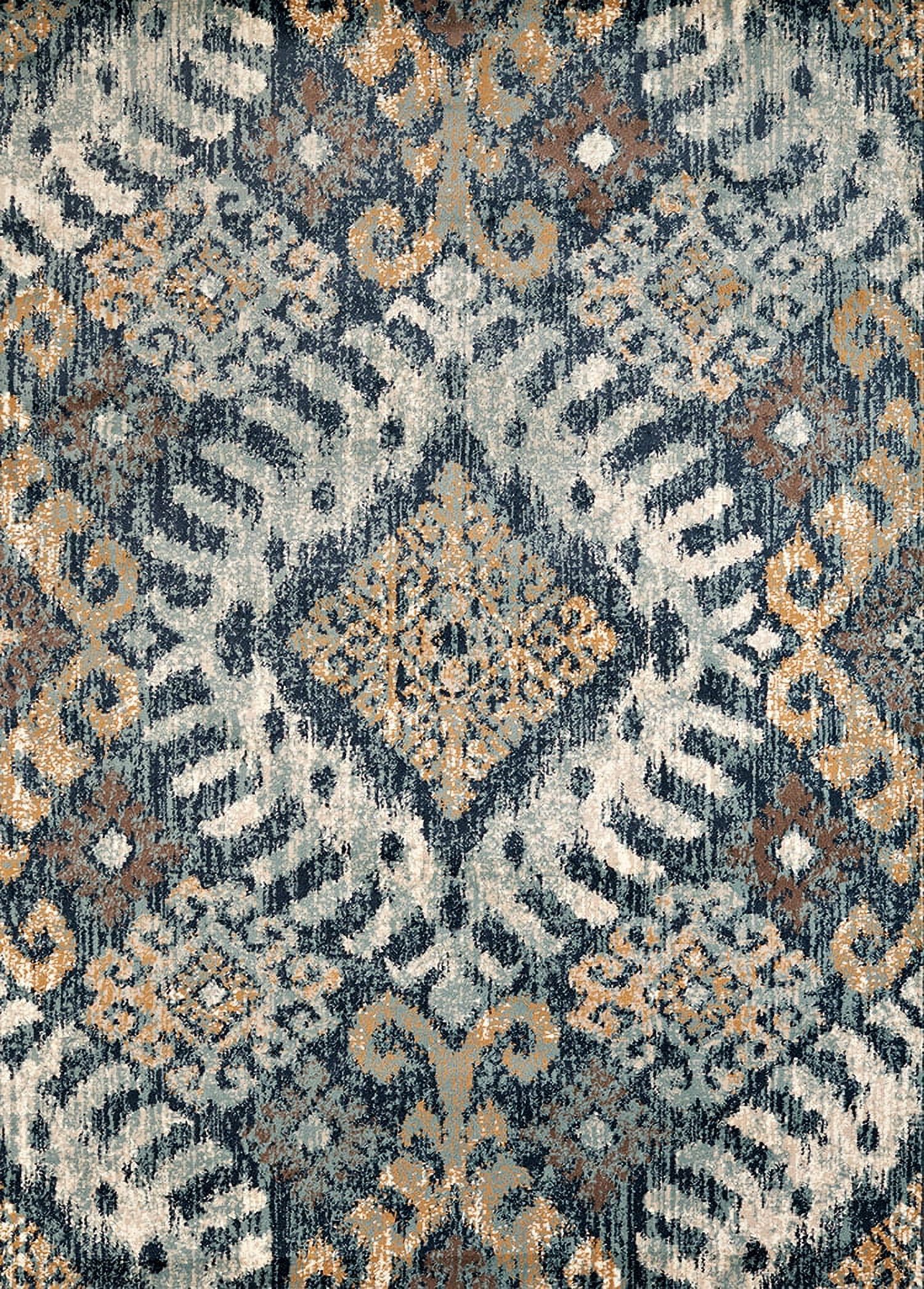 United Weavers Amarna Verazanno Distressed Navy Woven Olefin Area Rug or Runner
