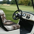 thumbnail image 3 of Yuyamidu Aztec Tribal Golf Cart Seat Covers Golf Club Car Backrest Bottom Seat Cover Gemoetric Golf Cart Seat Protector 2 Pack Golf Cart Accessories, 3 of 7