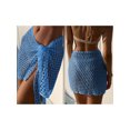 thumbnail image 2 of Michellecmm Women Beach Skirt, Cover-up Skirt Hollowed Solid Summer Mini Knitted Skirt for Vacation Seaside, 2 of 6