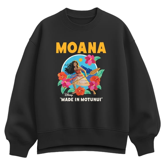 Moana Live Action - Made In Motunui - Women's Oversized Fleece Crew Sweatshirt