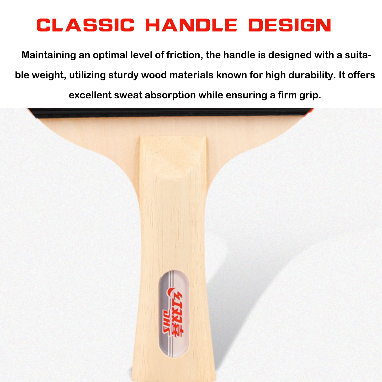 DHS Ping Pong Paddles Professional Table Tennis Racket with Hurricane Rubber Carrying Case - ITTF Approved Rubber for Tournament Play