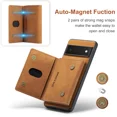 thumbnail image 3 of Compatible with Google Pixel 7 Pro Magnetic Wallet Case Full Protective Kickstand Case-Coffee, 3 of 7