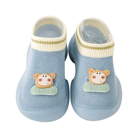 

Eashery Baby Boy Shoes Sports Socks Leisure Soft Sole Baby Shoes Blue 22