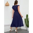thumbnail image 4 of Yesfashion Maternity Dress Summer Ruffle Cap Sleeveless V Neck Maxi Dresses Maternity Wear, 4 of 5