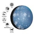 thumbnail image 4 of Susaid Snowflakes1 Print Water Proof Spare Tire Cover Wheel Tire Dust-proof Cover Fit Trailer, RV, SUV and Many Vehicle-16 inch, 4 of 6