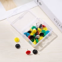 100Pcs Colors Thumb Tacks TRIANU Plastic Roundness Push Pins Decorative Tacks for Corkboard, Assorted Colors