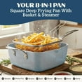 thumbnail image 3 of Granitestone Ceraluxe 20Pcs Ceramic Cookware Set Nonstick, Complete Pots and Pans Set Non Stick with 5 Pc Bakeware Set, Deep Frying Pan Set, & Steamer, Non Toxic, Oven & Dishwasher Safe, Gray, 3 of 8