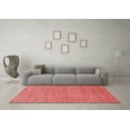 thumbnail image 3 of Ahgly Company Indoor Round Solid Red Modern Area Rugs, 3' Round, 3 of 4