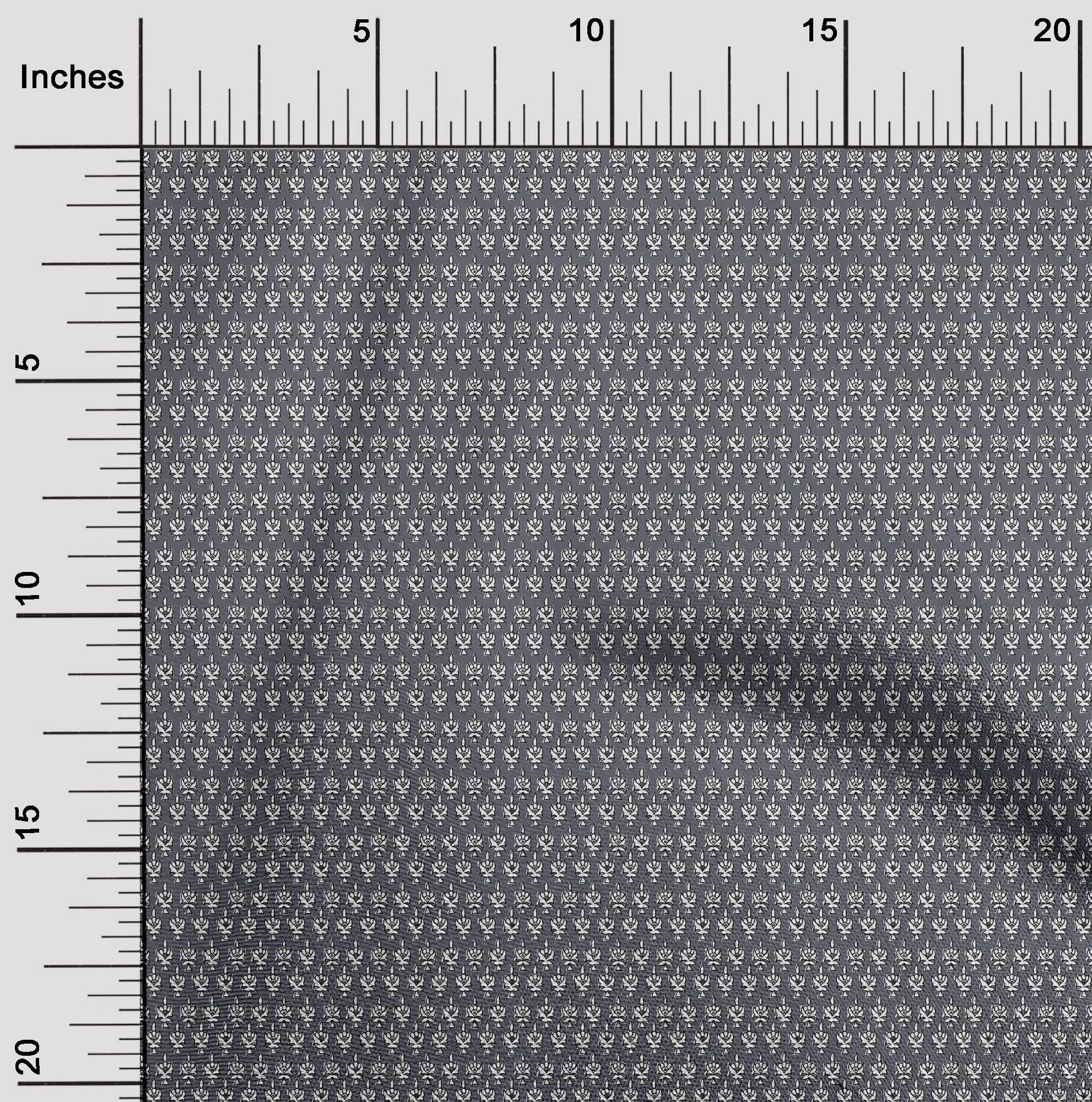 oneOone Cotton Poplin Fabric Leaves & Floral Block Print Fabric By Yard ...