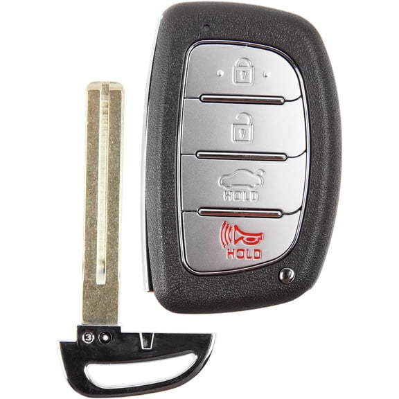 Keyless Entry Remote Car Key Fob Control 4-Button Smart Replacement with Insert for 2016 2017 2018 Hyundai Elantra (CQOFD00120, 95440-F2000)