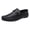 Black, variant on Mens Casual Driving Moc Loafers Slip on Oxfords Dress Shoes Spring Fall Leather Lightweight Driving Flat Boat Shoes Brown Size 10.5