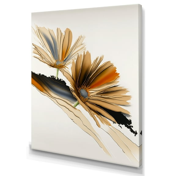 Designart Hyperrealistic Daisy Flowers III Canvas Wall Art