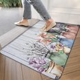 thumbnail image 6 of Spring Watercolor Floral Door Mat Seasonal Welcome Door Mats for Indoor Outdoor Non Slip Spring Decor Doormat 17"x30", 6 of 6