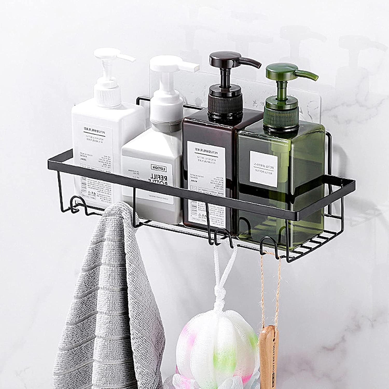 Antom Transparent Replacement Sticker Hooks for Shower Caddy and Corner Shelves, Size: One size, White 5518