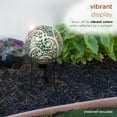 thumbnail image 4 of Alpine Corporation 10" Glass Mosaic Leaf Gazing Globe, Green, 4 of 12