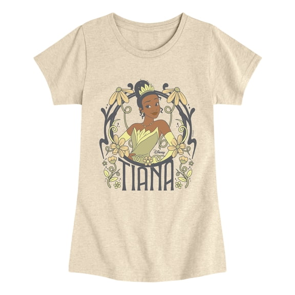 Disney Princess - Tiana Floral Nouveau Fitted Short Sleeve Graphic T-Shirt