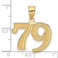 thumbnail image 6 of Diamond2Deal 14K Yellow Gold Polished Etched Number 79 Pendant for Women, 6 of 7