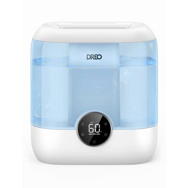 Dreo Humidifier for Room, 6L Quiet Cool Mist Top-Fill Humidifiers with Diffuser, Touch Control, Lasts up to 60 Hours, 12H Timer, Night Light, Ultrasonic Humidifiers for Home, Baby Bedroom, Blue