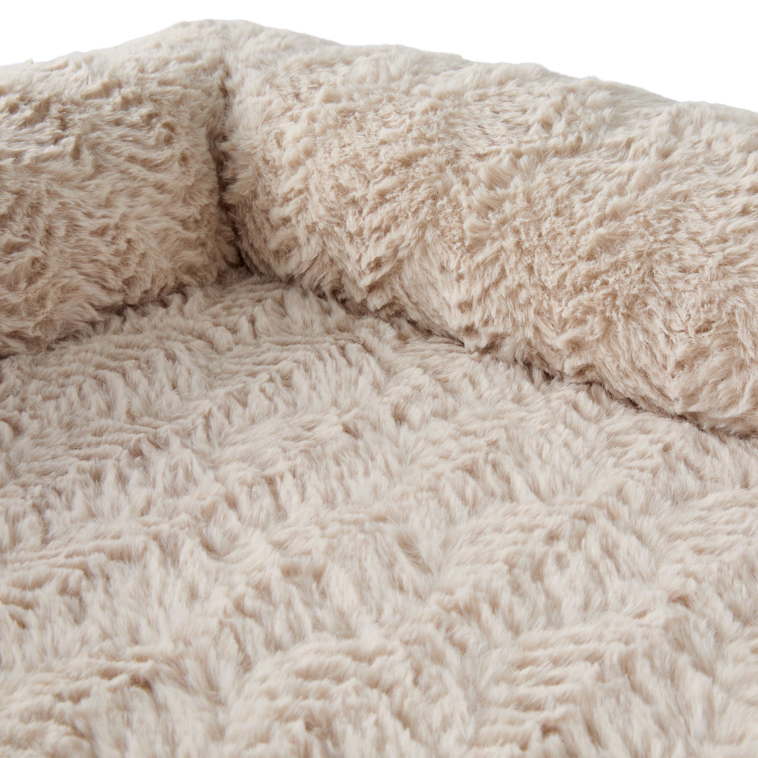 Vibrant Life Extra Large Orthopedic Bolster Dog Bed, Tan, 35" x 48"