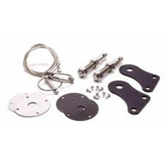 Drake Automotive S1MS-16892-SSK 0.5 x 4 in. Hood Pin 2.5 Dia. Stainless Hood Pin Kit for Ford Mustang 2005-2009