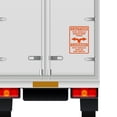 thumbnail image 2 of Caution This Vehicle Makes Wide Turns Vinyl Decal Sticker - Many Colors & Sizes - Wide Turn Sign Truck Safety Markings for Dry Van and Reefer Trailers Truck Decals & Markings (12" x 18", Orange), 2 of 8