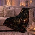 thumbnail image 6 of Raven and Roses Still Life, Dark Romantic Celestial Style, Warm Flannel Blanket for Living Room and Reading Nook, Art Lovers Autumn Gift, Festive Home Decor, 6 of 9